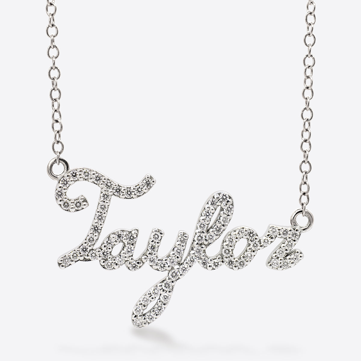 Personalized Diamond Script Name Necklace