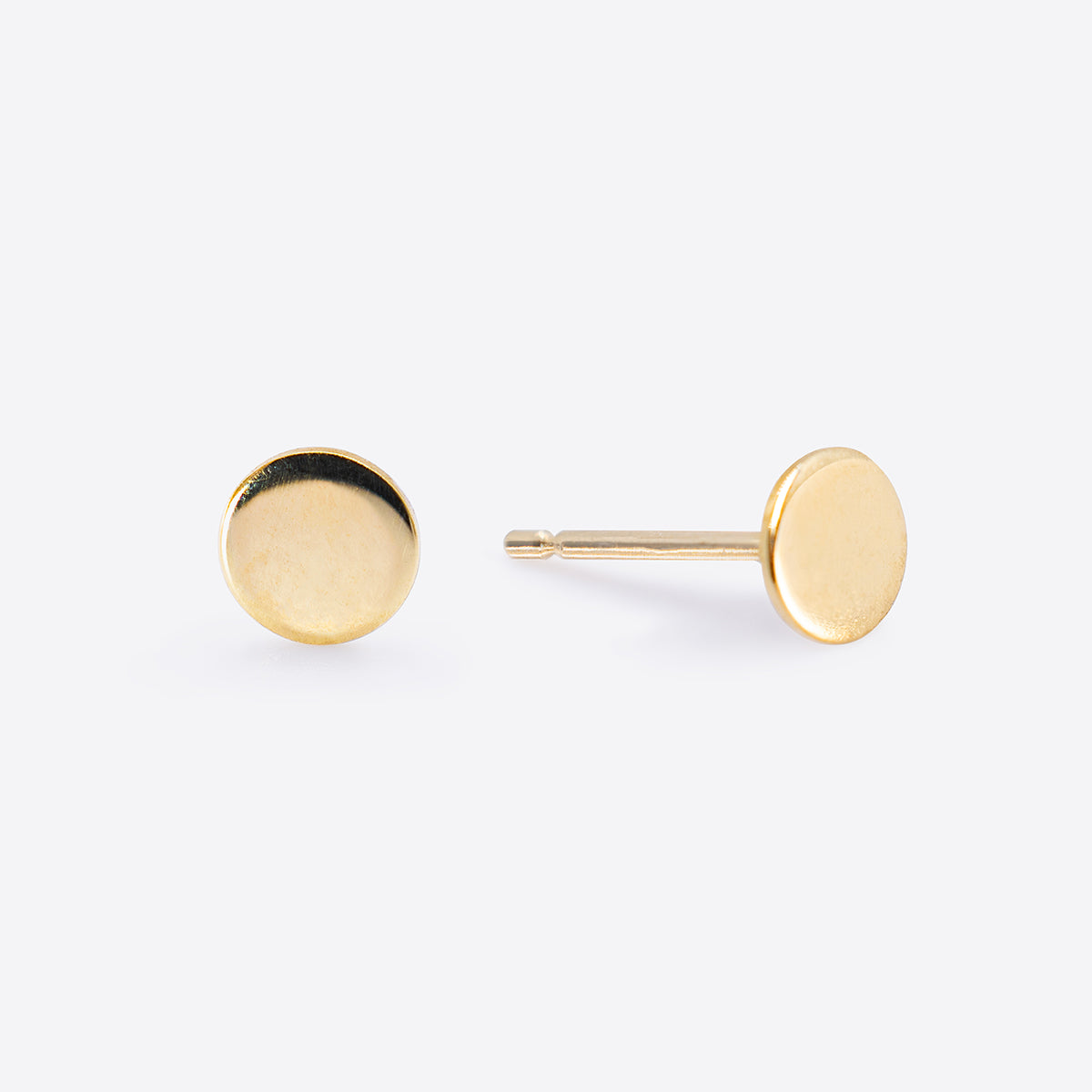 Round Gold Flat Studs