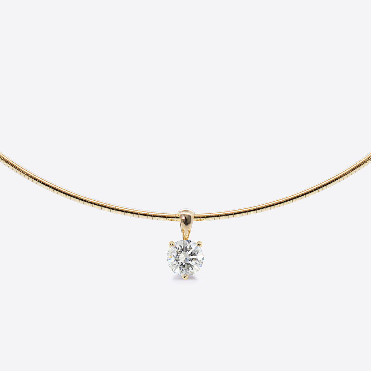 The Lila Necklace- Round Diamond