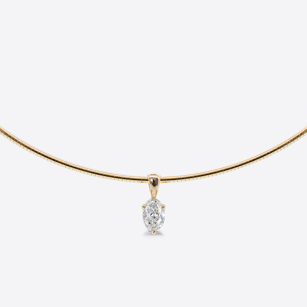 The Lila Necklace- Oval Diamond