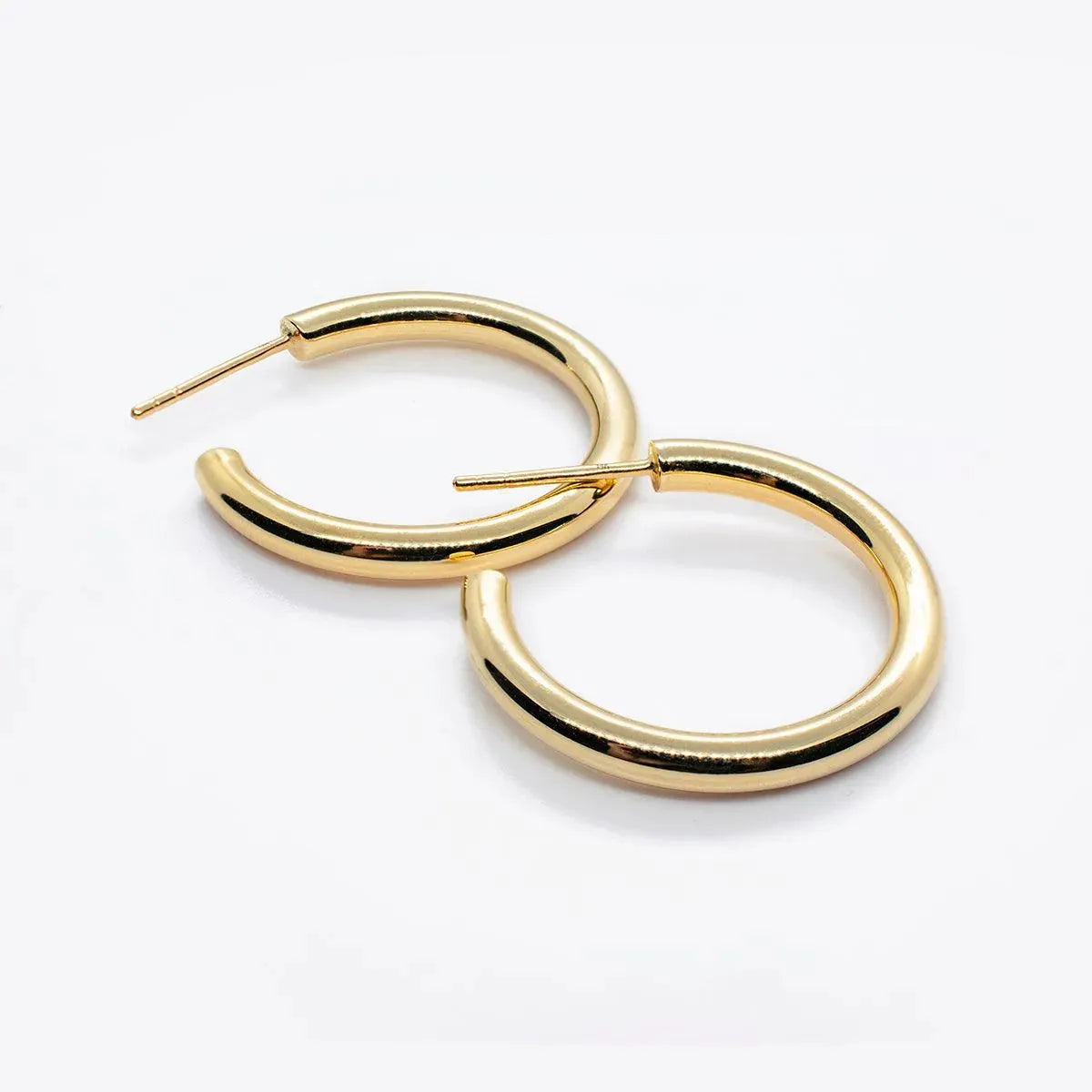 Small Gold Tube Hoops - With Olivia Grace - perfect piece to complement an initial necklace