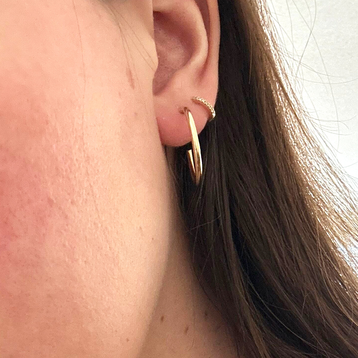 Extra Small Gold Tube Hoops