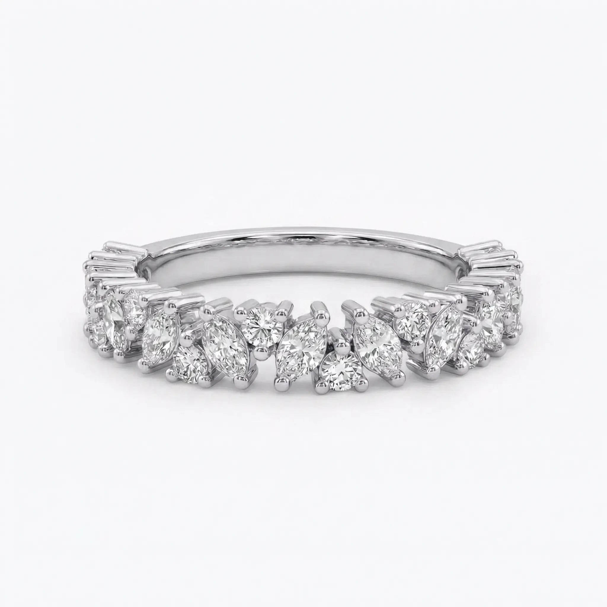 Mixed Shape Diamond Halfway Eternity