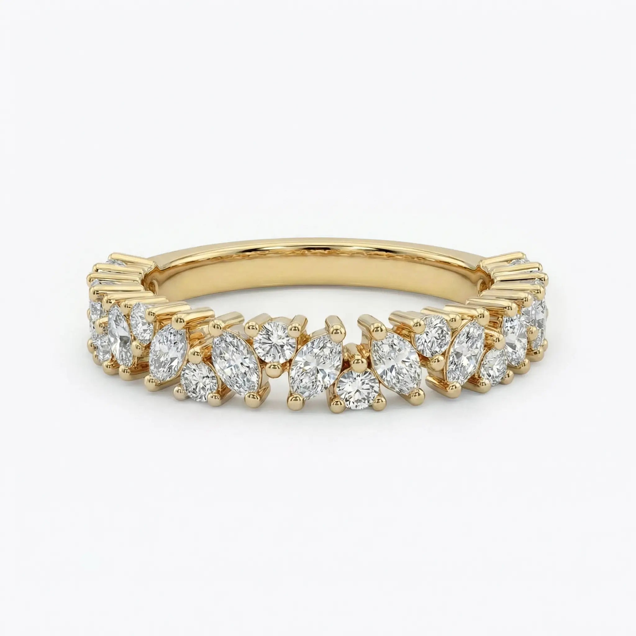 Mixed Shape Diamond Halfway Eternity