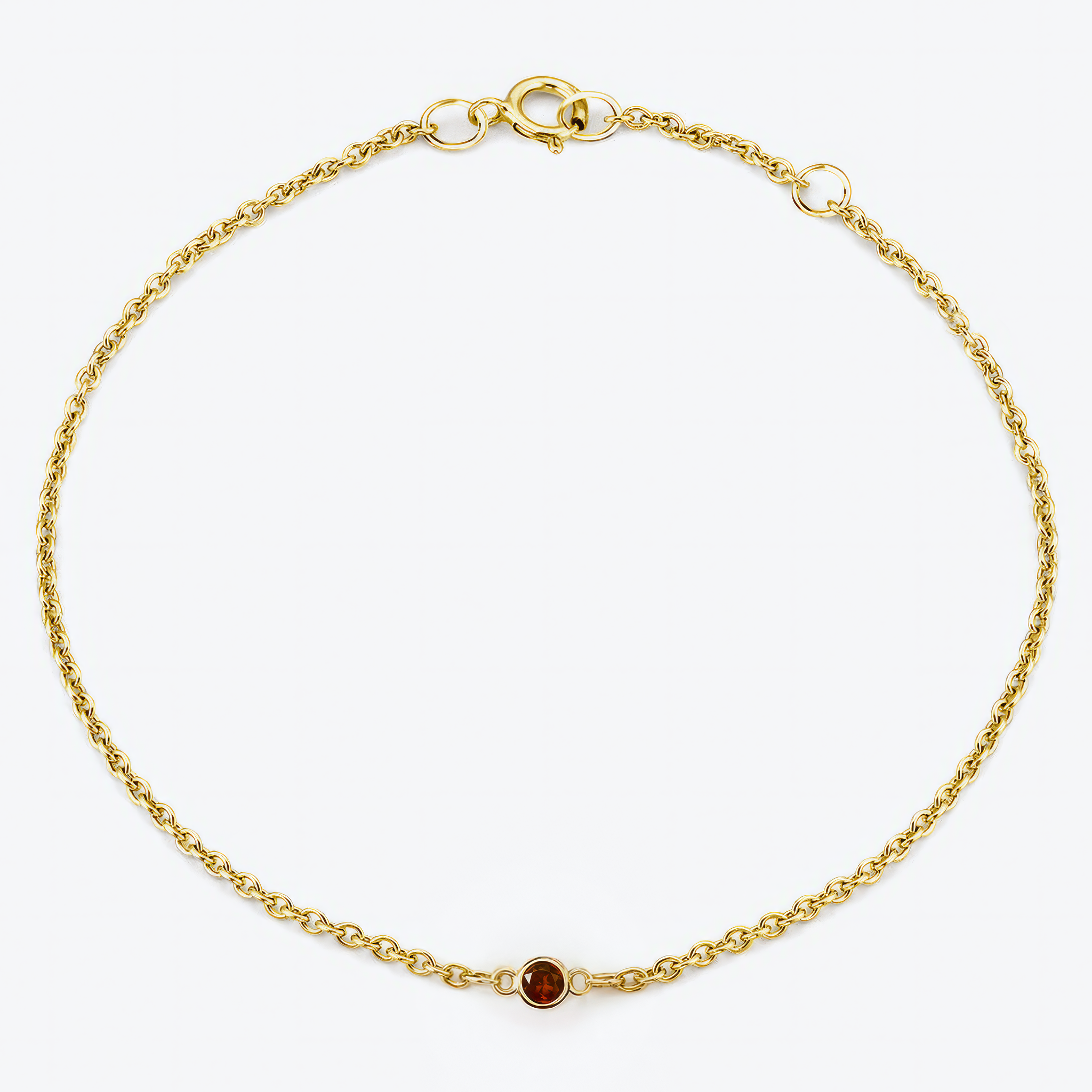 Mini Bezel-Set Round Birthstone Bracelet