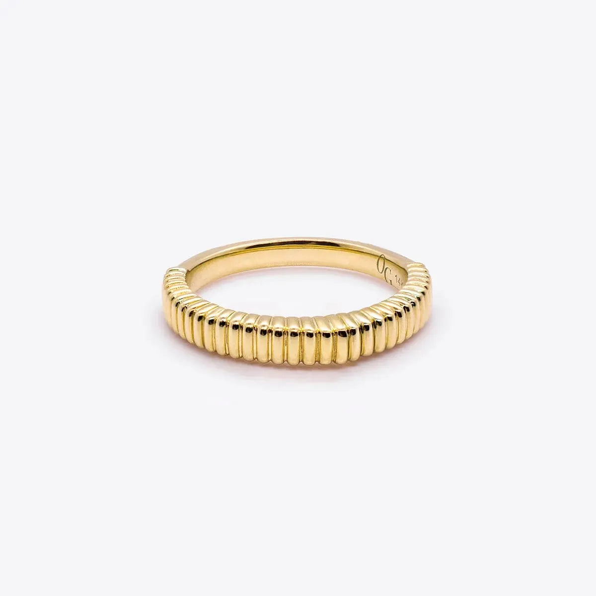 Fluted Gold Ring - With Olivia Grace